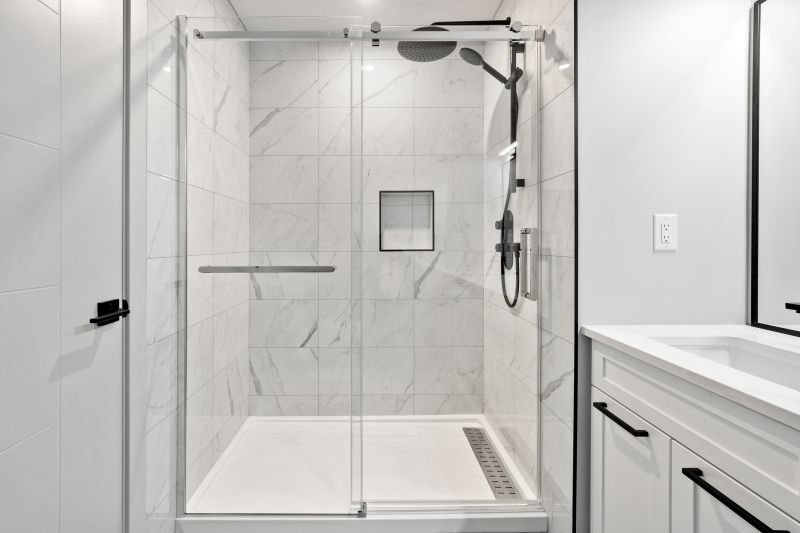 Luxury Shower with Multiple Spray Heads