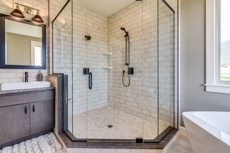 Compact Shower with Sliding Door